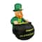 4' Inflatable Lighted Pot of Gold Leprechaun St. Patrick's Day Outdoor Decoration